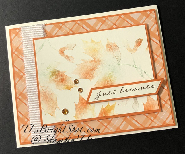 Stampin' Up! Soft Seedlings and bay wipe technique