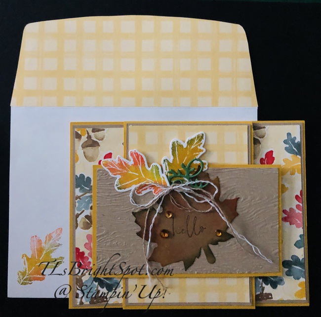 Stampin' Up! Hello Harvest Fun Fold w/ envelope