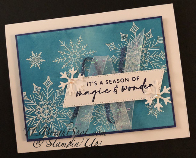 Stampin' Up! Joyful Flurry Emboss Resist Watercolor Technique