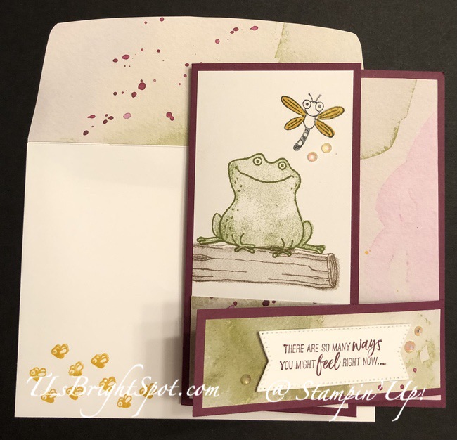 Stampin' Up! At the Pond Hinge Fun Flap.completed card/envelope