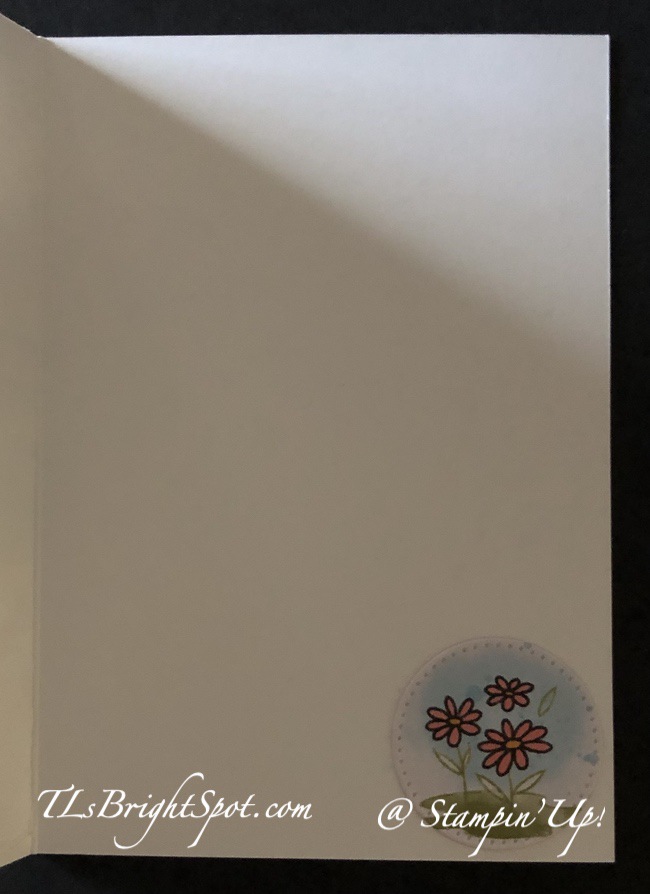 Stampin' Up! Playing in the Rain note card.inside