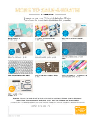 Stampin' Up! New items to Sale-a-bration