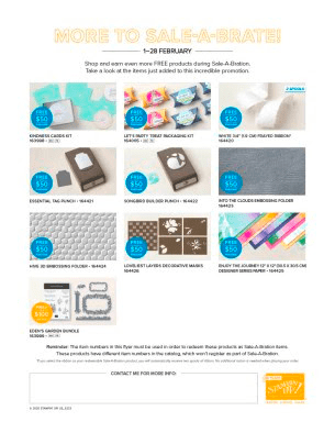 Stampin' Up! Items fort additional Sale-a-bration