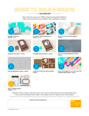 Stampin' UP! Ten New Sale-a-bration items