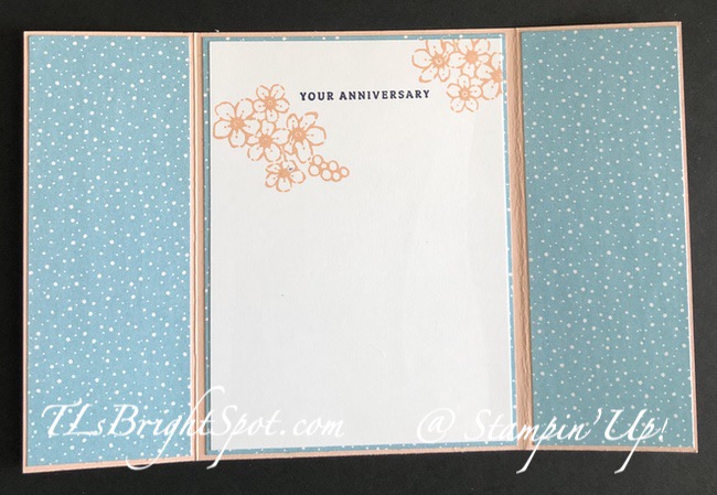 Stampin' Up! Sentimental Park gatefold card inside
