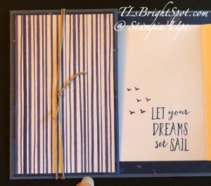 Stampin' Up! Let's Set Sail fun. fold, left side