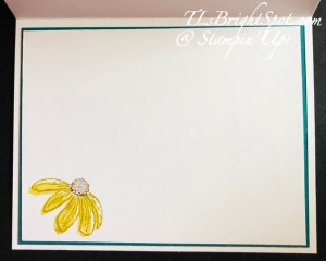 Stampin' Up! Cheerful daisies, inside of card