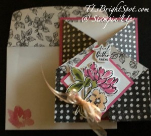 Stampin' Up! Hand Penned fun fold, card & envelope