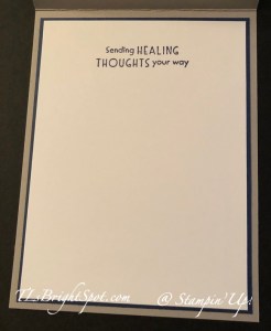 Stampin' Up! Inspired Thoughts Sympathy #1 inside