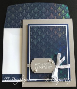 Stampin' Up! Inspired Thoughts Sympathy card & envelope #2