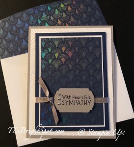 Stampin' Up! Inspired Thoughts Sympathy card & envelope #1