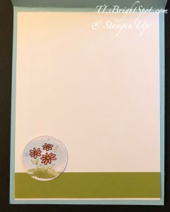 Stampin' Up! Playing in the Rain card inside