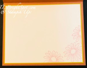 Stampin' Up! Cheerful Daisies, inside card