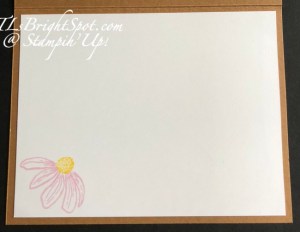 Stampin' Up! Cheerful Daisies on Pecan Pie, inside 