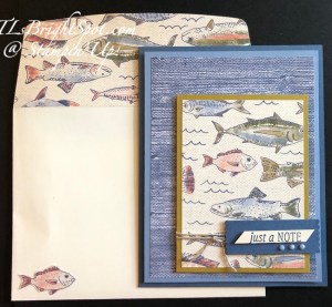 Stampin' Up! Let's Go Fishing card & envelope