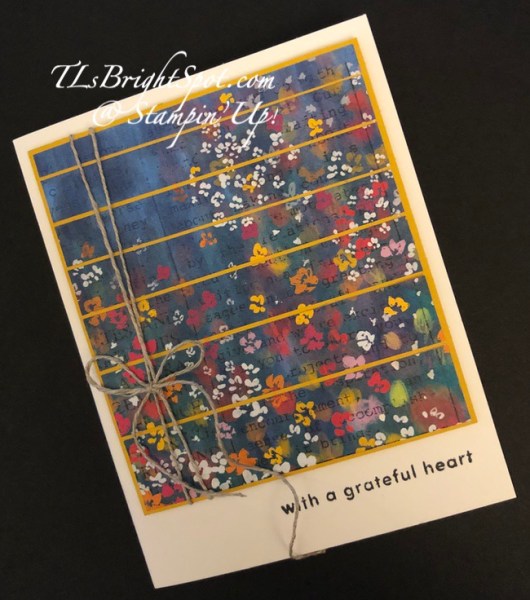 Stampin’ Up! Masterfully Made DSP Grateful Card | TLsBrightSpot