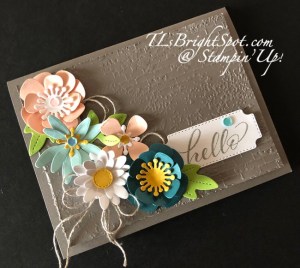 Stampin' Up! Paper Florist Dies Hello card.2