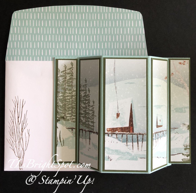 Stampin' Up! One Horse Open Sleigh Bay Window card & evelope