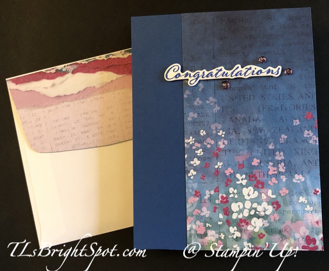 Stampin' Up! M-fold w/ Masterfully Made DSP card & envelope 