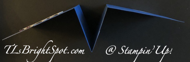 Stampin' Up! Split M fold w/ Masterfully Made DSP from the top