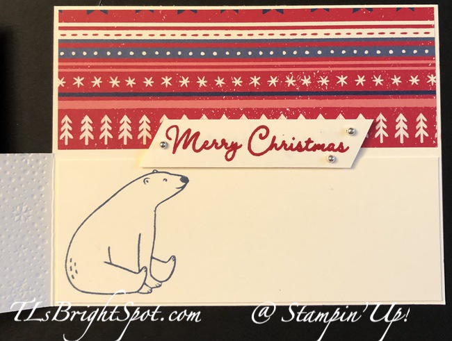 Stampin' Up! Bear Cute  Dutch Door inside