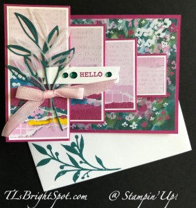 Stampin' Up! Z-Fold Pop Up card w/ Gorgeously Made & envelope front