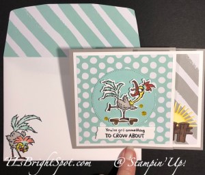 Stampin' Up! Hey Chuck 
Fun Fold card & envelope