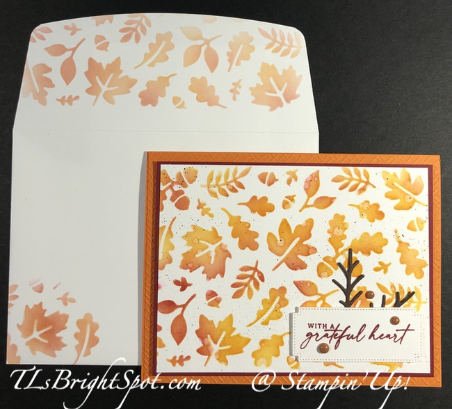 Abundant Beauty Leaves Mask card & envelope
