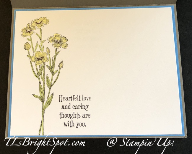 Stampin' Up! Quiet Meadow Sympathy, inside