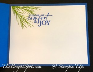 Stampin' Up! Christmas Classics Bundle, Thur Hop 10/26, inside of card
