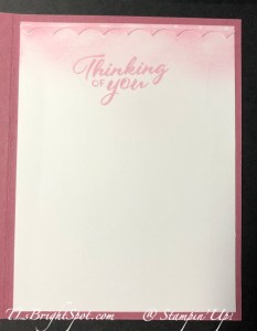 Stampin' Up! Heartfelt Hexagon Feminine Card inside