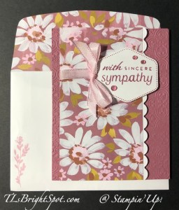 Stampin' Up! Heartfelt Hexagon Feminine Sympathe card & envelope