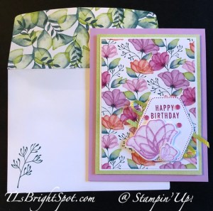 Stampin' Up! Translucent Florals & Delightfully Floral DSP card & envelope