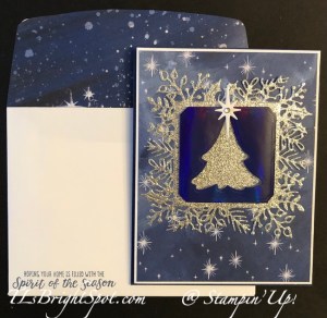 Stampin' Up! Card 1 Merriest Trees w/ envelope