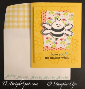 Stampin' Up! Bee My Valentine OnStage@Home card & envelope