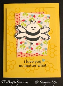 Stampin' Up! Bee My Valentine OnStage@Home card, front