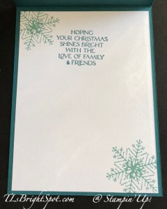 Stampin' Up! Snowflake Magic card, inside