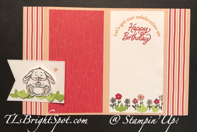 Stampin' Up! Fluffiest Friends 4 panel fun fold