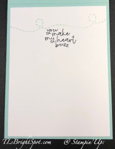 Stampin' Up! Bee My Valentine, card inside