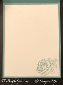 Stampin' Up! Stippled Roses thank you card, inside
