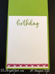 Stampin' Up! Fluffiest Friends Birthday, inside
