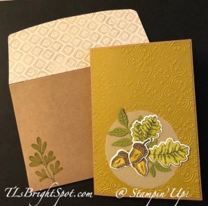 Stampin' Up! Kraft Note Card & envelope Pop Up Shadow Box card