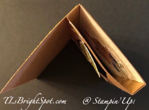 Stampin' Up! Kraft Note Card Pop Up Shadow Box card, top view