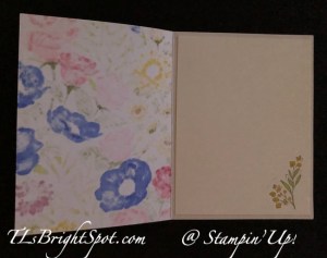 Stampin' Up! Gold Foiled Flowers & Envelopes, inside