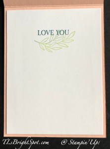 Stampin' Up! Lifetime of Love Bundle, card inside 
