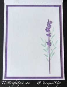 Stampin' Up! Perennial Lavender Suie, card inside