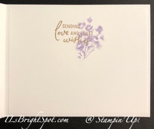 Stampin' Up! Perennial Lavender Suite card, inside