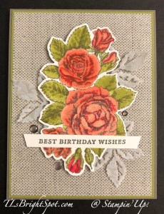 Stampin' Up! stippled Roses Birthday