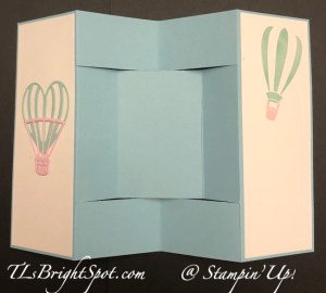 Stampin' Up! Hot Air Balloon Center Pop-Up Fun fold, card back