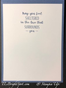 Stampin' Up! Seasonal Branches sympathy, inside